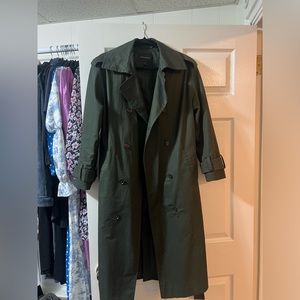 Banana Republic Green Trench Coat